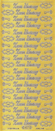 Sticker - Zum Umzug - gold - 437