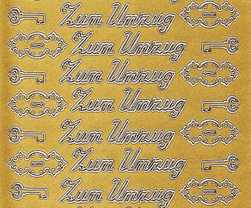 Sticker - Zum Umzug - gold - 437