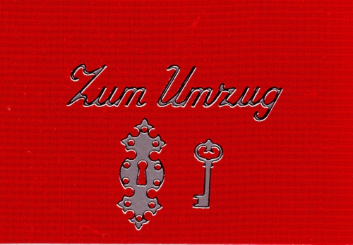 Sticker - Zum Umzug - silber - 437