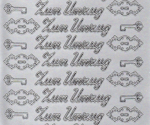 Sticker - Zum Umzug - silber - 437