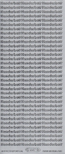 Sticker - Handarbeit - silber - 447