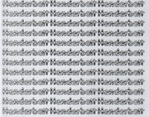 Sticker - Handarbeit - silber - 447