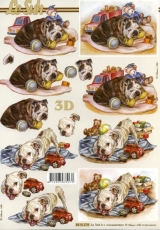 3D-Bogen Hund mit Spielzeug von Nouvelle (8215278)