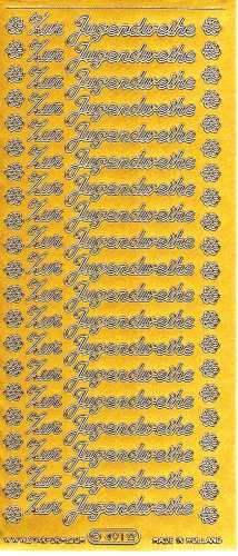 Sticker - Zur Jugendweihe - gold - 491