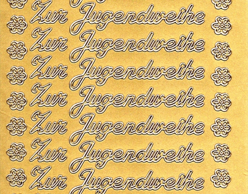 Sticker - Zur Jugendweihe - gold - 491