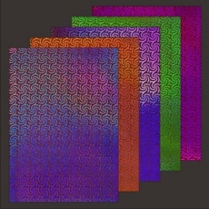 10x Hologramm-Karton Spiral 2von LeSuh (418834)