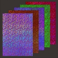 10x Hologramm-Karton Sparkle 2von LeSuh (418837)
