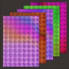 10x Hologramm-Karton Sun Flower 2von LeSuh (418831)