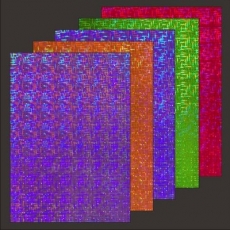 10x Hologramm-Karton Weave 2 von LeSuh (418824)