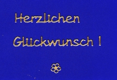 Sticker - Herzlichen Glckwunsch - gold - 4403