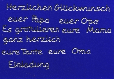 Sticker - Verschiedene Glckwnsche - silber - 445
