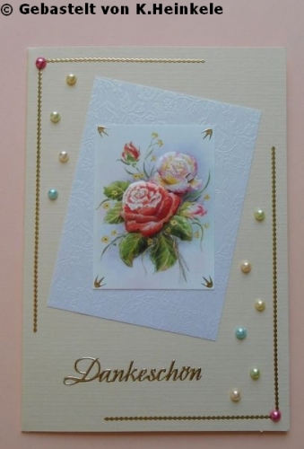 Mini-Bastelpapier-Set Kleine Rosen wei von LeSuh