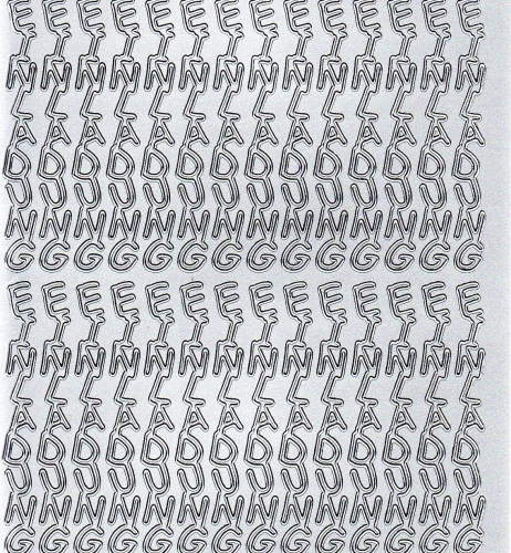 Sticker - Einladung 3 - silber - 484