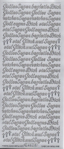 Sticker - Gottes Segen - silber - 482