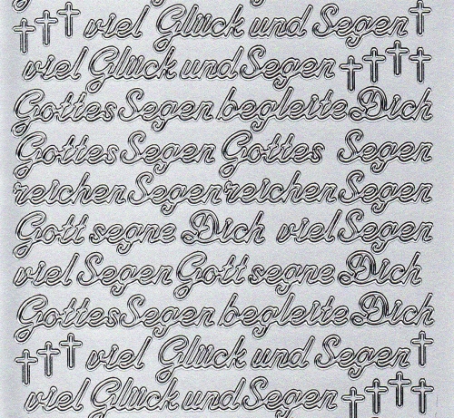 Sticker - Gottes Segen - silber - 482