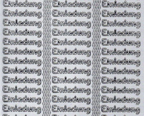 Sticker - Einladung 2 - silber - 449
