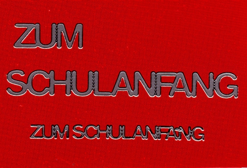 Sticker - Zum Schulanfang - silber - 448