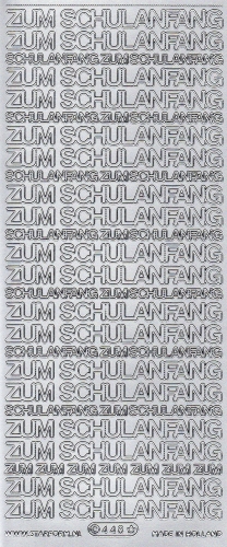 Sticker - Zum Schulanfang - silber - 448
