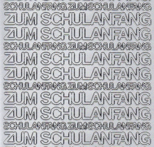 Sticker - Zum Schulanfang - silber - 448