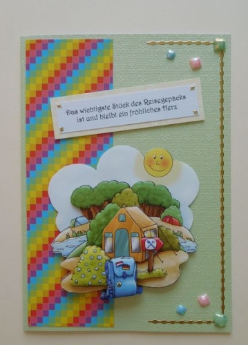 10x Bastelkarton A6 Karo-Line Ostern (KBS011) Mini-Set