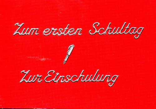 Sticker - Erster Schultag, Einschulung - silber - 485