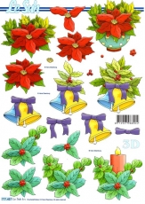 3D-Bogen Weihnachtsstern & Glocken von LeSuh (777.457)