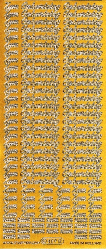 Sticker - Zum Geburtstag 3 - gold - 489