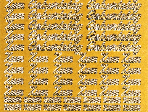 Sticker - Zum Geburtstag 3 - gold - 489