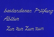 Sticker - Bestandenes Abitur/ Prfung - silber - 486