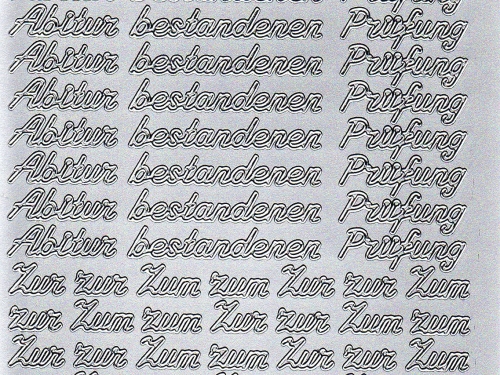 Sticker - Bestandenes Abitur/ Prfung - silber - 486