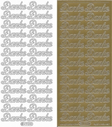 Sticker - Danke - gold - 493