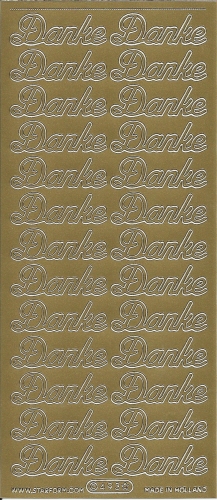 Sticker - Danke - gold - 493