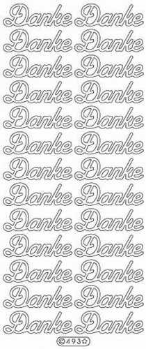 Sticker - Danke - gold - 493