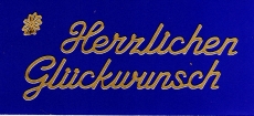 Sticker - Herzlichen Glckwunsch 7 - gold - 492