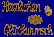Sticker - Herzlichen Glckwunsch - 490 - gold