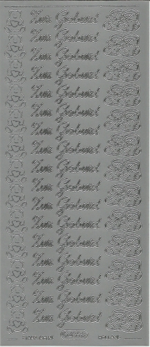 Sticker - Zur Geburt - silber - 435