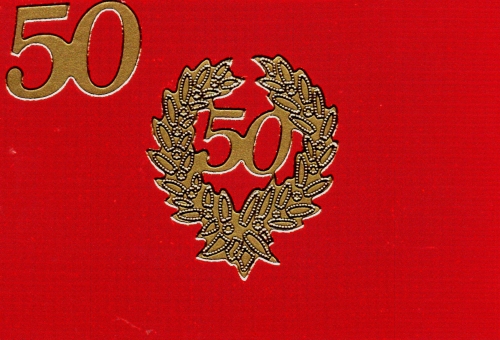 Sticker - 50 Jahre - gold - 812