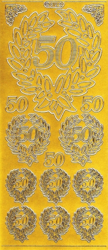 Sticker - 50 Jahre - gold - 812