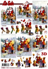 3D-Bogen Weihnachtsmann mit Kindern von LeSuh (777.586)