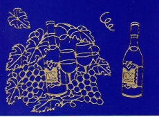 Sticker - Wein - gold - 1066