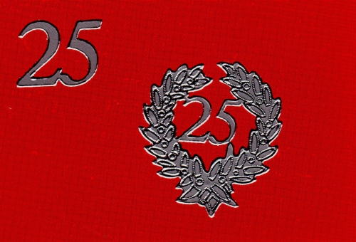 Sticker - 25 Jahre - silber - 811