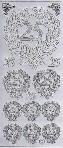 Sticker - 25 Jahre - silber - 811