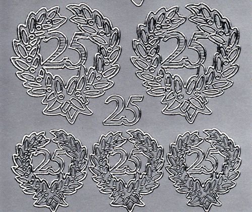 Sticker - 25 Jahre - silber - 811