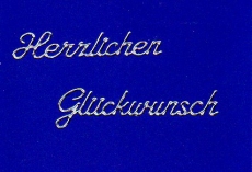Sticker - Herzlichen Glckwunsch - silber - 4402