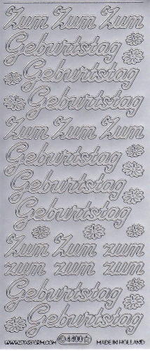 Sticker - Zum Geburtstag 4 - silber - 4400
