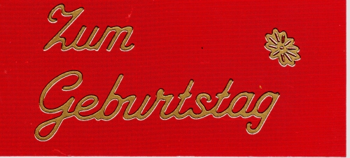 Sticker - Zum Geburtstag 4 - 4400 - gold