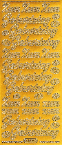 Sticker - Zum Geburtstag 4 - 4400 - gold
