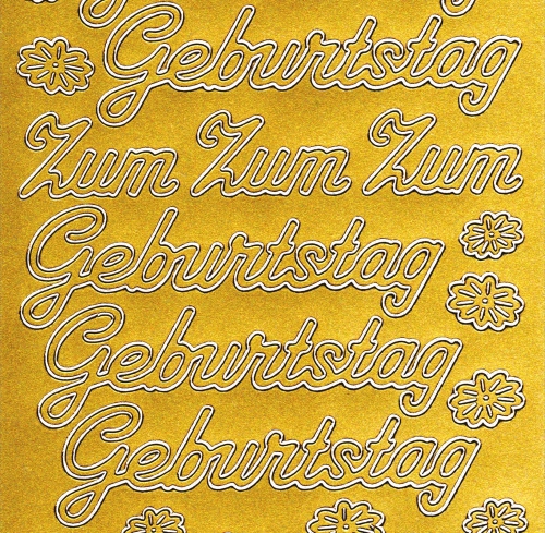 Sticker - Zum Geburtstag 4 - 4400 - gold
