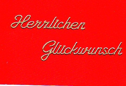Sticker - Herzlichen Glckwunsch - gold - 4402