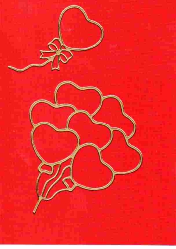 Sticker - Luftballons - gold - 1112